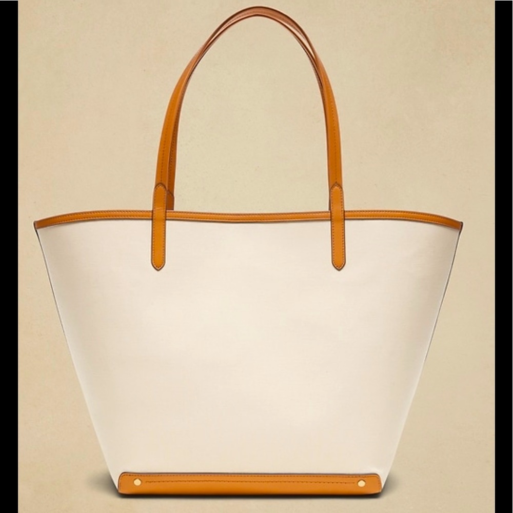 Banana Republic Leather/Canvas xtra large Tote